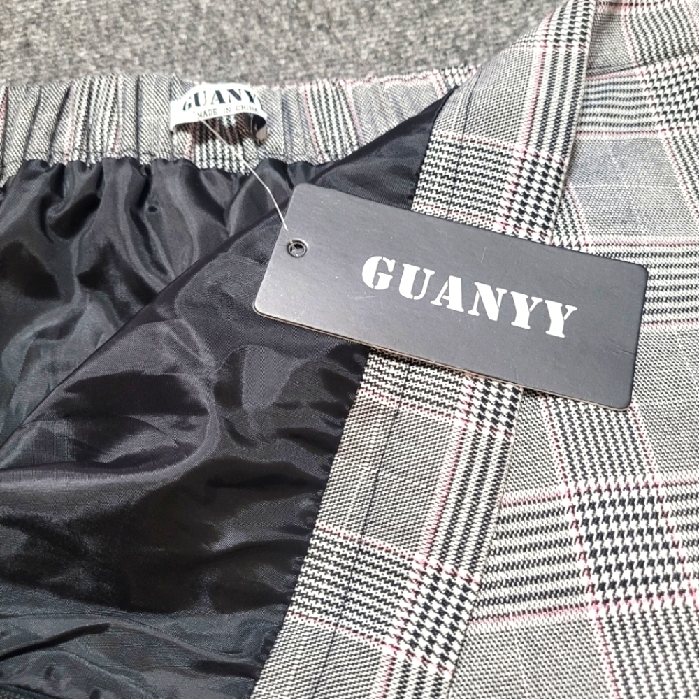 NEW Guanyy Plaid Skirt~XL~Side Zip~NWT~Mini Skirt - Picture 5 of 7
